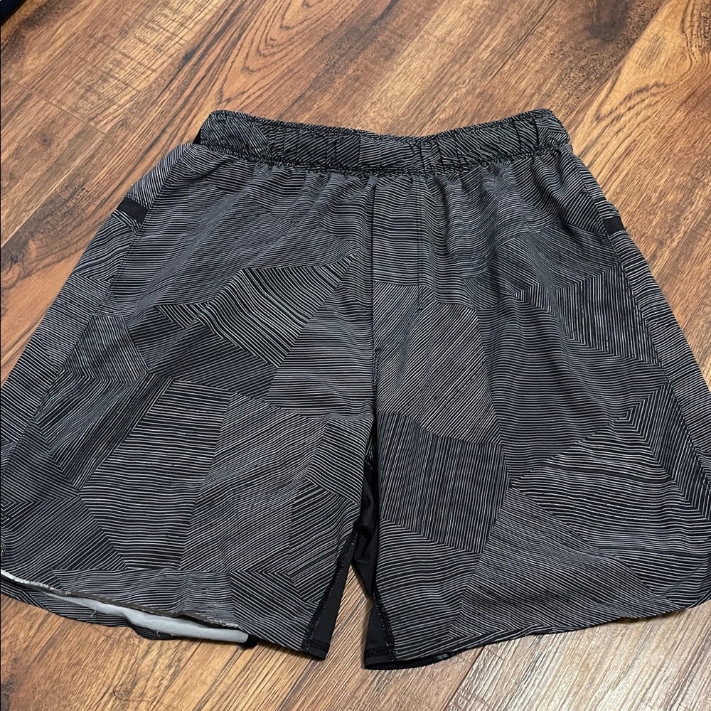 Lululemon Surge Black Patterned Shorts